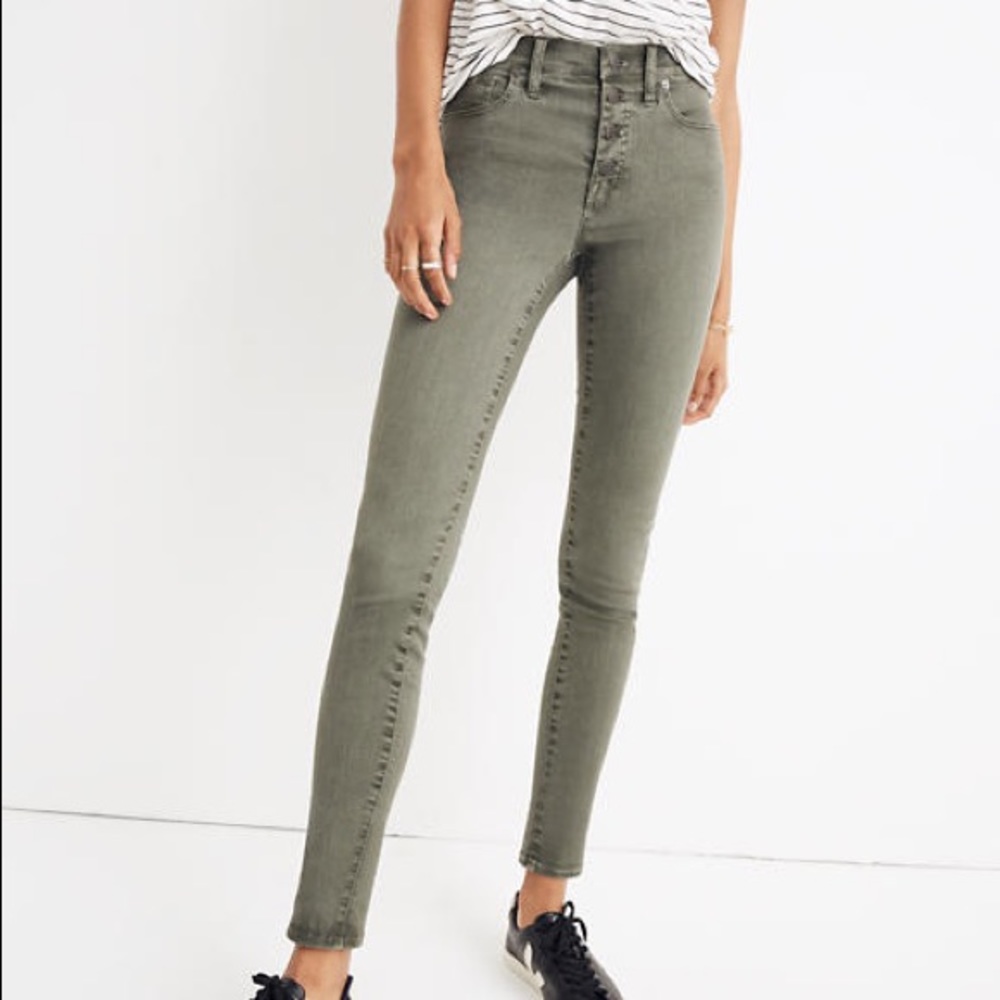 Madewell 9” Garment Dyed Skinny Jeans